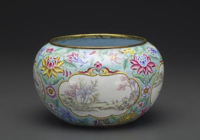 图片[3]-Copper waterpot with painted enamels, Qing dynasty, Qianlong reign (1736-1795)-China Archive